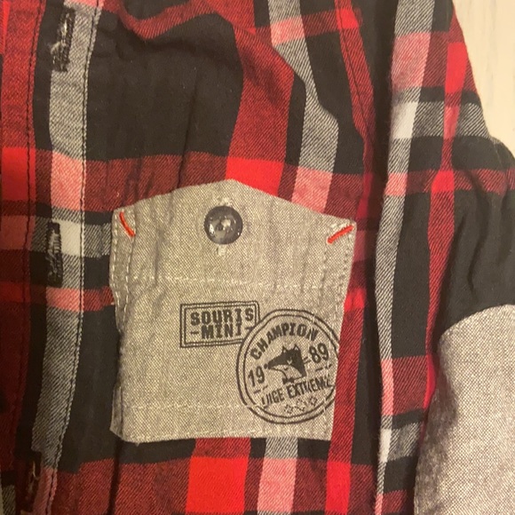 Souris Mini Button up Plaid Shirt - Picture 3 of 3